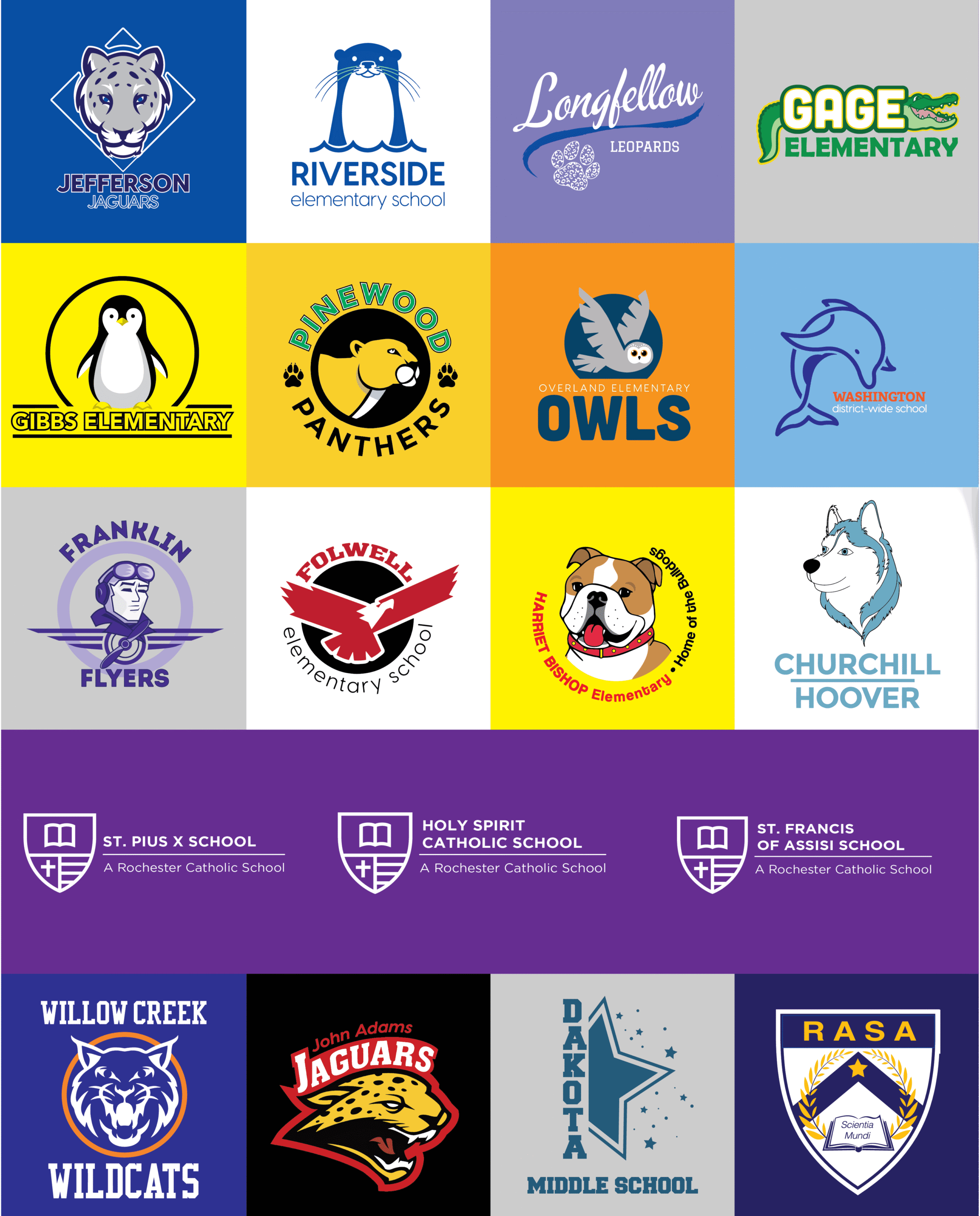 Custom apparel stores for sports teams, businesses, and organizations.