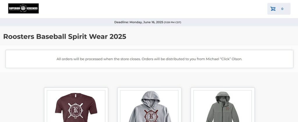 Setup a custom apparel store for your business, sports team, or organization